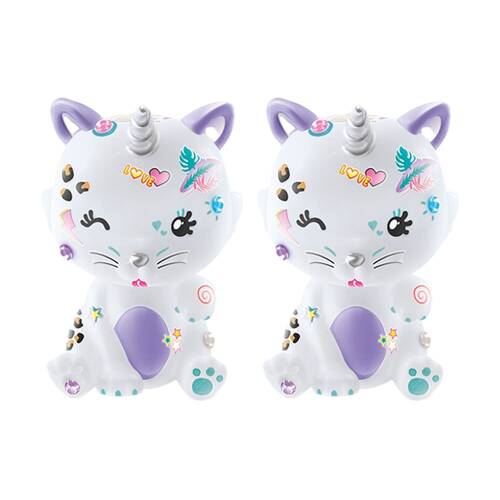 2PK Canal Toys Mini Figure Glow In The Dark Cat Unicorn DIY Kit 6y+ Multicolour
