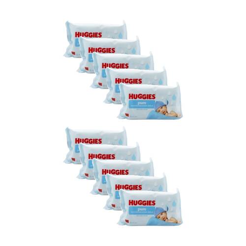 10x 48pc Huggies Baby Wipes Pure Soft Gentle Care Restores Natural Skin pH