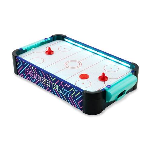 Wilton Bradley LED Air Hockey Games Table With Pushers & Pucks 5y+ 20in