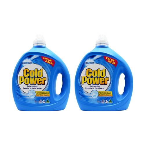 2PK Cold Power Liquid Advanced Clean Front & Top Laundry Washing Detergent 4L
