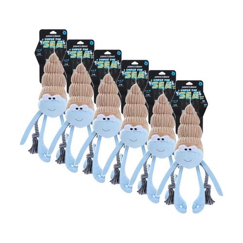 6x Paws And Claws Under The Sea Plush Hermit Crab Squeaker Dog Pet Toy 47x32x15cm