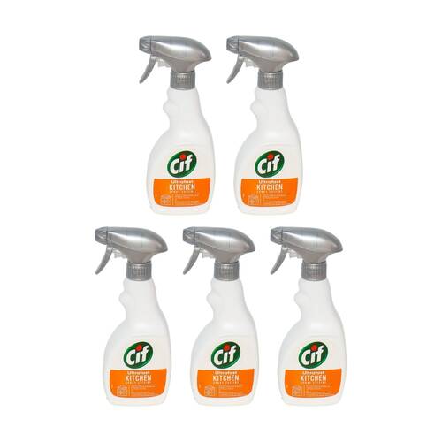 5PK Cif Cuisine Ultrafast Kitchen Spray Cleaner Grease Remover 500ml