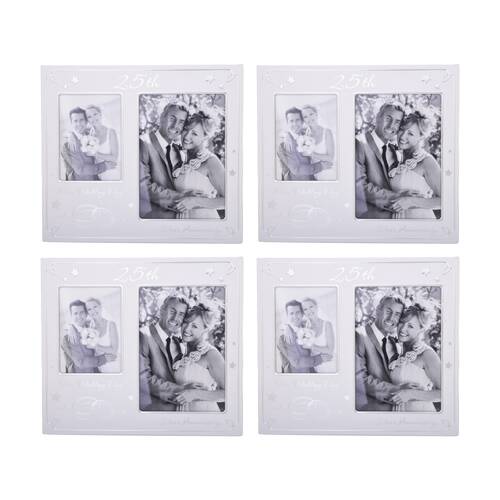 4PK Gibson Gifts 25th Annivers Collage Frame R Home Decor Photo Frames