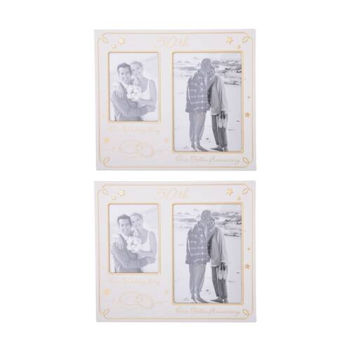 2PK Gibson Gifts 50th Annivers Collage Frame R Home Decor Photo Frames