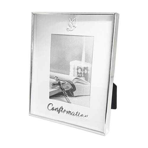 Gibson Gifts Boxed Confirmation Picture Photo Frame 4x6 White Silver