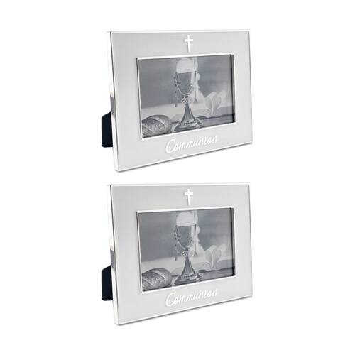 2PK Gibson Gifts Pure White Communion 6x4 Home Decor Photo Frames