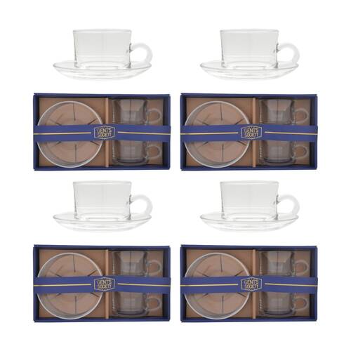 4x 2pc Gibson Gifts Gents Society Espresso Cup Dinnerware/Serveware Kitchenware