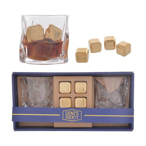 Gibson Gifts Gents Society Whiskey Drinkset Drinkware/Barware Cocktail Set