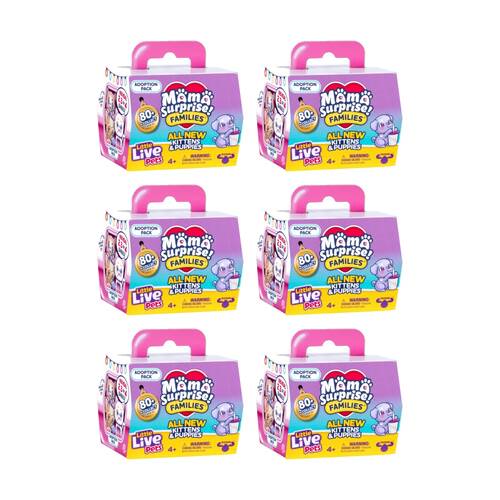 6PK Little Live Pets Mama Suprise Families Series 2 Adoption Set 4y+ Assorted