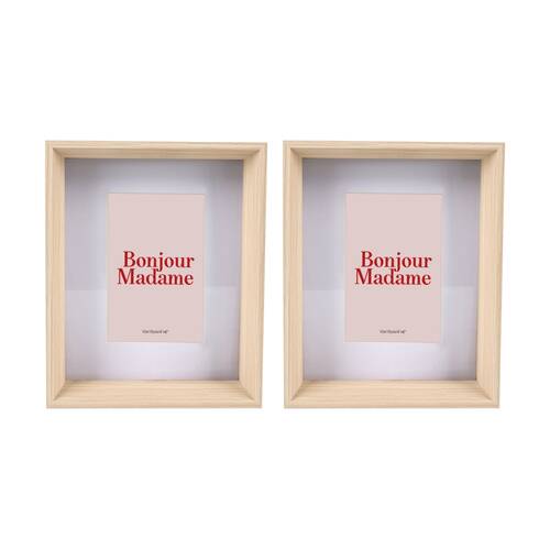2PK Gibson Gifts Natural Ash Photo Frame 4x6 Home Decor Frames Rectangular
