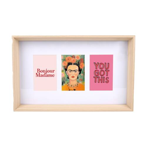 Gibson Gifts Natural Ash 3 Photo Collage Home Decor Frames Rectangular