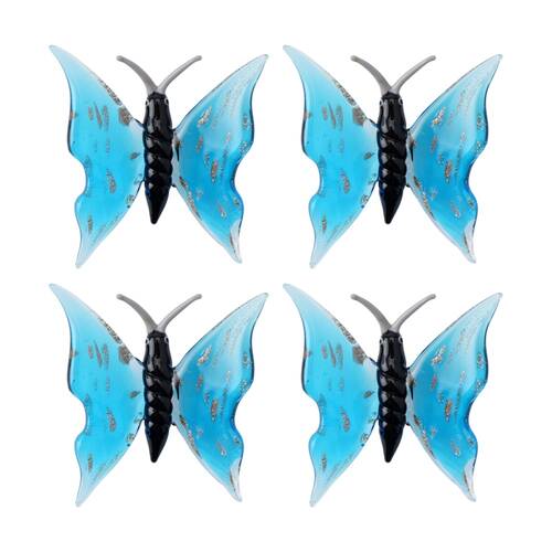 4PK Gibson Gifts Artisan Glass Butterfly Home Decoration Sculptures/Figurines