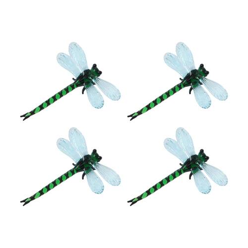 4PK Gibson Gifts Artisan Glass Dragonfly Home Decoration Sculptures/Figurines