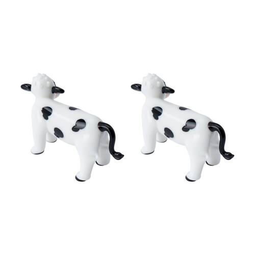 2PK Gibson Gifts Artisan Glass Cow Home Decoration Sculptures/Figurines