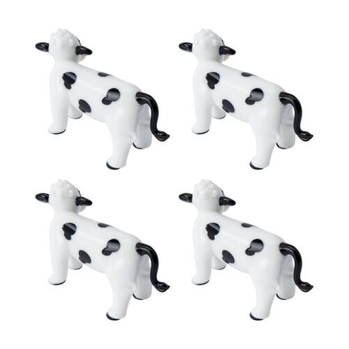 4PK Gibson Gifts Artisan Glass Cow Home Decoration Sculptures/Figurines