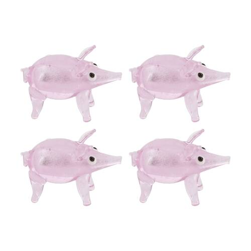 4PK Gibson Gifts Artisan Glass Pig Home Decoration Sculptures/Figurines