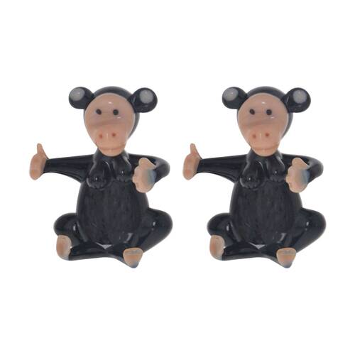 2PK Gibson Gifts Artisan Glass Monkey Home Decoration Sculptures/Figurines