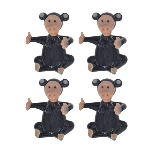 4PK Gibson Gifts Artisan Glass Monkey Home Decoration Sculptures/Figurines