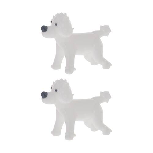 2PK Gibson Gifts Artisan Glass Poodle Home Decoration Sculptures/Figurines