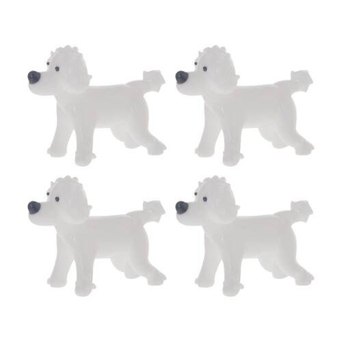 4PK Gibson Gifts Artisan Glass Poodle Home Decoration Sculptures/Figurines