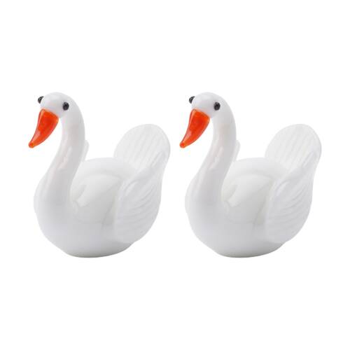 2PK Gibson Gifts Artisan Glass Swan Home Decoration Sculptures/Figurines