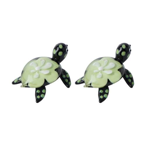 2PK Gibson Gifts Artisan Glass Turtle Home Decoration Sculptures/Figurines