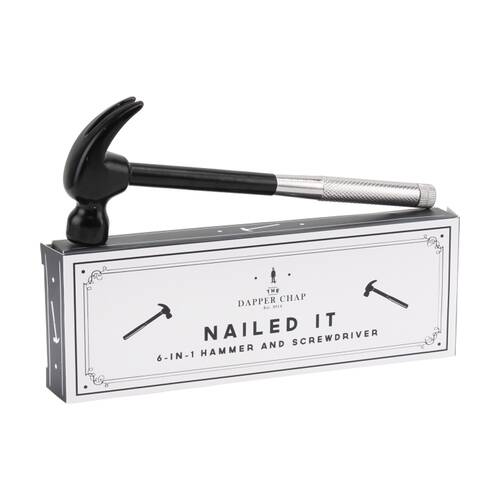 6pc Gibson Gifts Dapper Chap Tool Set Hammer & Screwdriver Kit