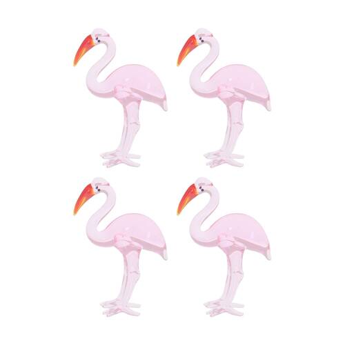 4PK Gibson Gifts Artisan Glass Flamingo Home Decoration Sculptures/Figurines
