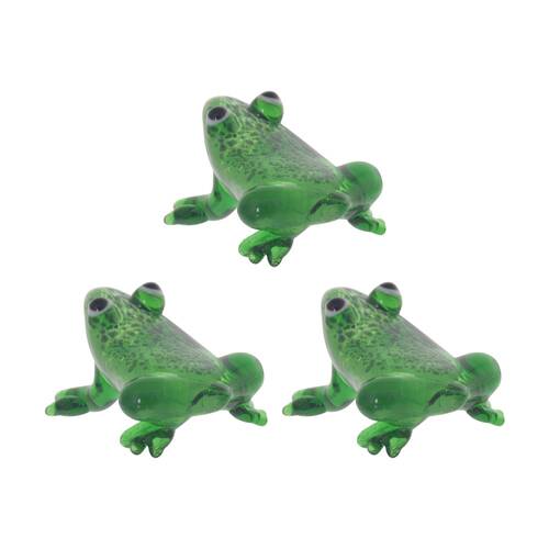 3PK Gibson Gifts Artisan Glass Frog Home Decoration Sculptures/Figurines