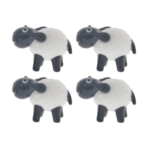 4PK Gibson Gifts Artisan Glass Sheep Home Decoration Sculptures/Figurines