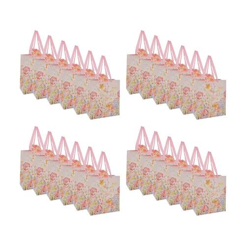 24PK Gibson Gifts Saffron Gift Bag Medium Party Supply Floral Theme