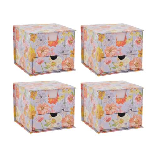 4PK Gibson Gifts Saffron Memo Cube Paper Rack Art & Craft Organisation/Storage