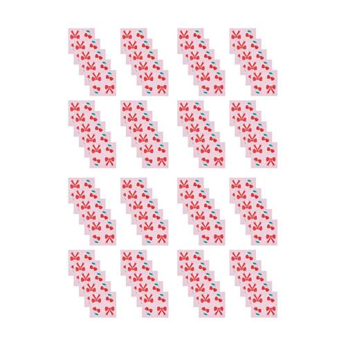 4x 20pc Annabel Trends Red & Pink Paper Napkins Bows Cherries 23.5x33cm
