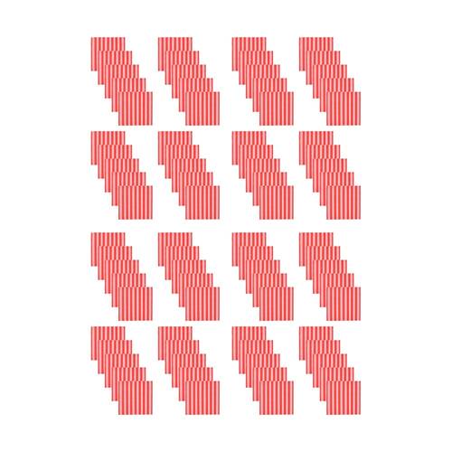 4x 20pc Annabel Trends Red & Pink Stripes Paper Napkins 23.5x33cm