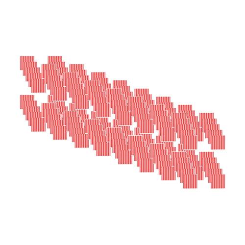 8x 20pc Annabel Trends Red & Pink Stripes Paper Napkins 23.5x33cm