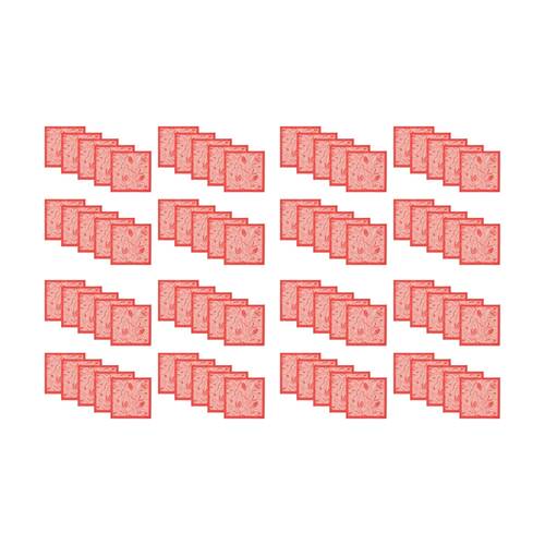 4x 20pc Annabel Trends Red & Pink Paper Napkins Trailing Natives 23.5x33cm