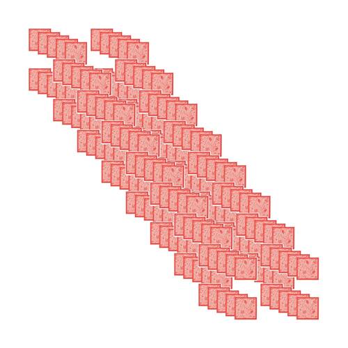 8x 20pc Annabel Trends Red & Pink Paper Napkins Trailing Natives 23.5x33cm