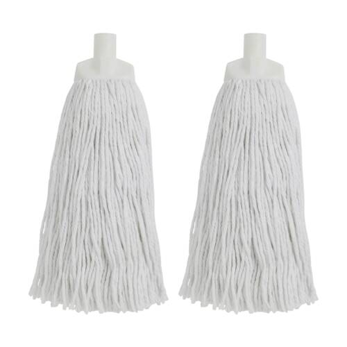 2PK Edco Enduro High Absorbency Heavy Duty Durable Yarn Mop White 400g