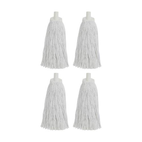 4PK Edco Enduro High Absorbency Heavy Duty Durable Yarn Mop White 400g