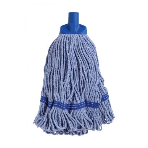 Edco Enduro Heavy Duty Loop Ends Durable Yarn Round Mop Blue 350g