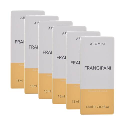 6PK Gibson Gifts Aromist Oil Frangipani Natural Remedies Aromotherapy