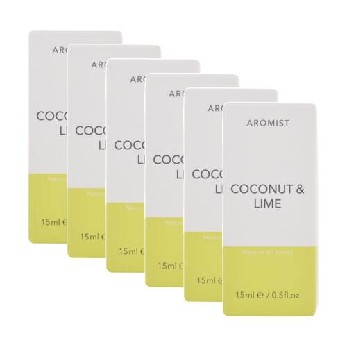 6PK Gibson Gifts Aromist Oil Coconut & Lime Natural Remedies Aromotherapy