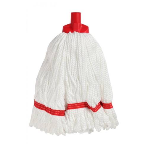 Edco 100 Percent Microfibre Yarn Round Mop W/ Loop Fibres Red