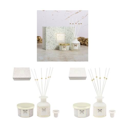 Madelaine Hearts Candle & Reed Diffuser Floral Home Fragrance Set
