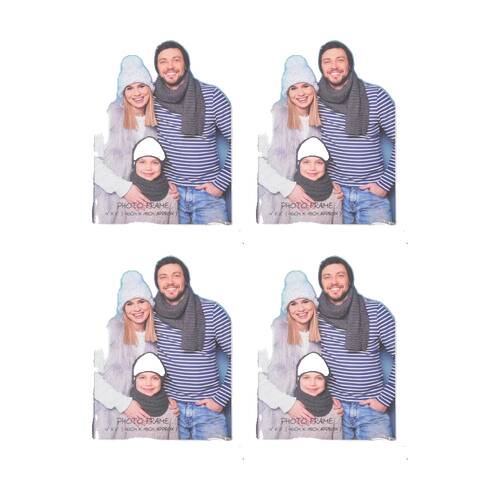 4PK Gibson Gifts Crystal Butterfly Picture Photo Frame 4x6 White Glitter