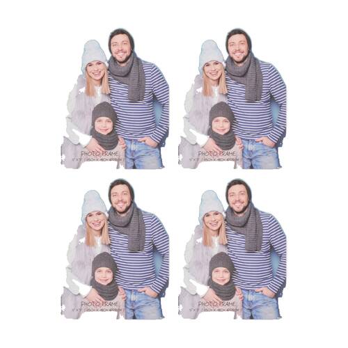 4PK Gibson Gifts Crystal Butterfly Picture Photo Frame 5x7 White Glitter