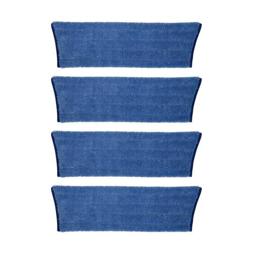 4PK Edco Enduro Microfibre Mop Pad Flat Refill Fits 27200 Frame Blue 40cm