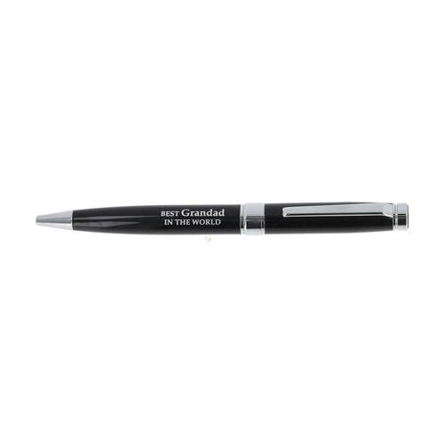 Bridgewater Pen Company Grandad Sentiment Ballpen Black Silver Engraved