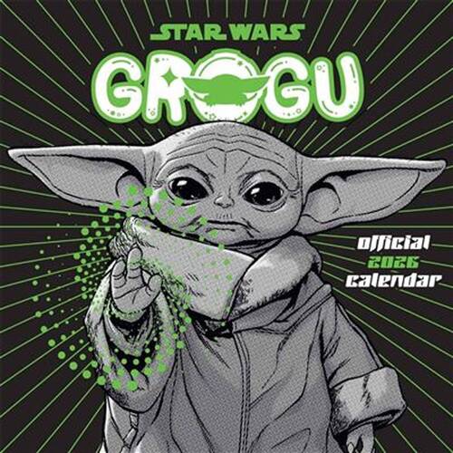 Star Wars The Mandalorian TV Grogu 2026 Square Wall Calendar 30x30cm