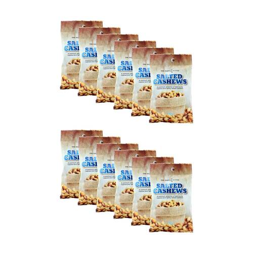 12PK The Happy Nut Co Roasted & Lightly Salted Cashews Ready To Eat Snack 70g